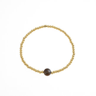 By Shir Bracelet kids beads with gemstone Tiger's Eye