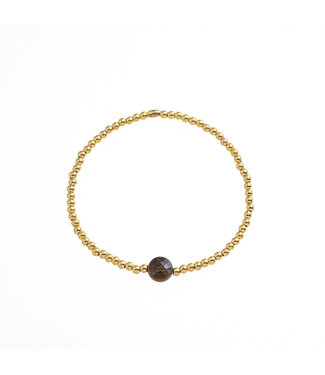 By Shir Armband kids kraaltjes met edelsteen Tijgeroog