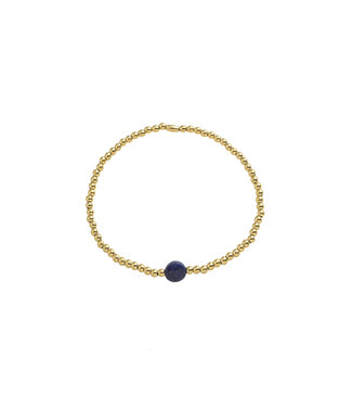 By Shir Bracelet kids beads with gemstone Lapis Lazuli