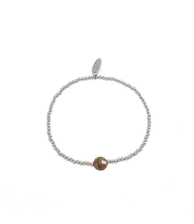 By Shir Bracelet beads gemstone Unakite