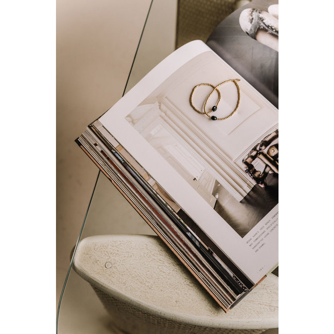 By Shir Bracelet kids beads with gemstone Tiger's Eye