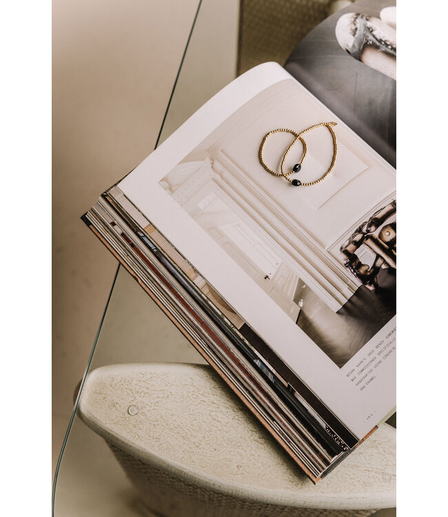 By Shir Armband kids kraaltjes met edelsteen Tijgeroog