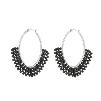 By Shir Oorbellen luxe Stella zwart