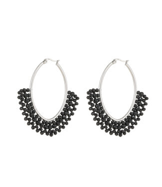 By Shir Luxus-Ohrringe Stella schwarz