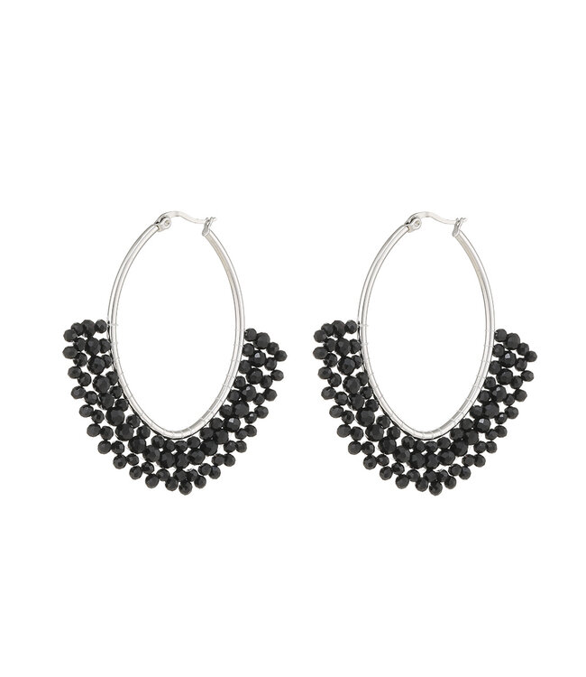 By Shir Oorbellen luxe Stella zwart