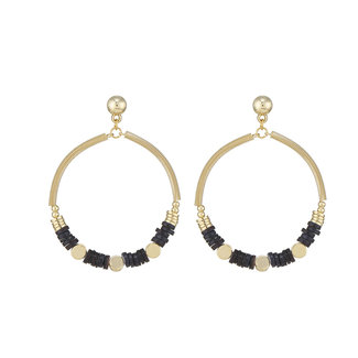 By Shir Oorbellen luxe Jody zwart