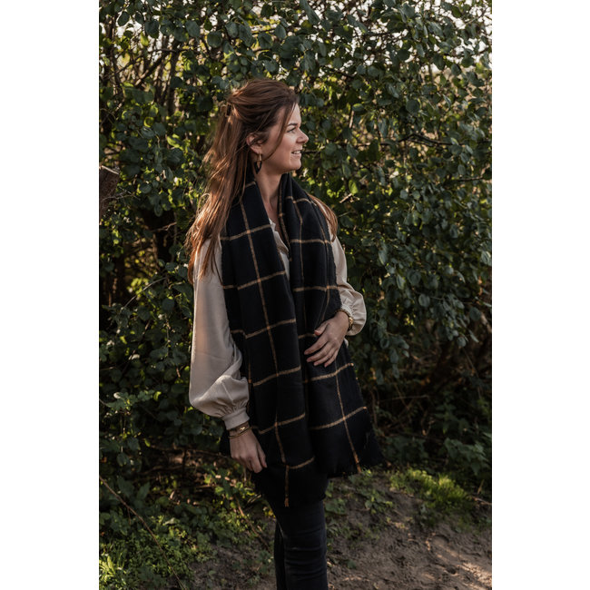 By Shir Sjaal faux cashmere Black Velvet