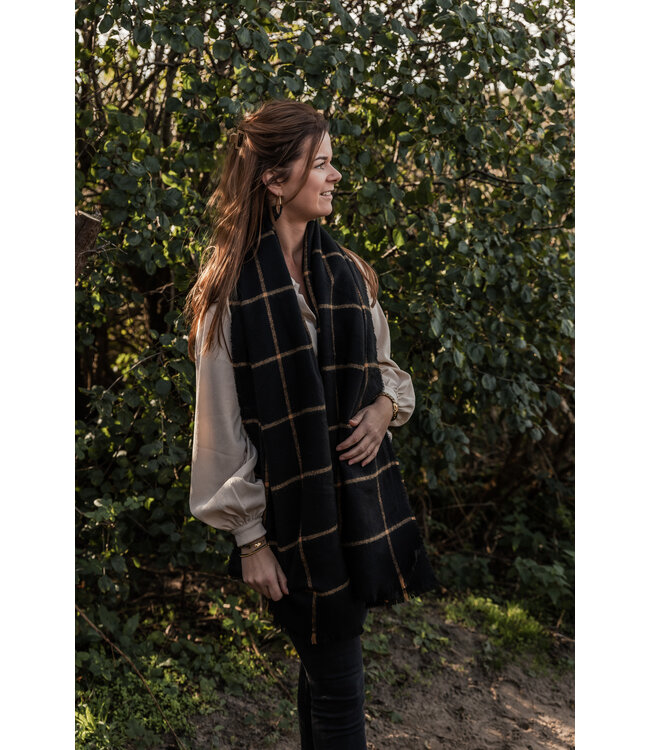 By Shir Sjaal faux cashmere Black Velvet