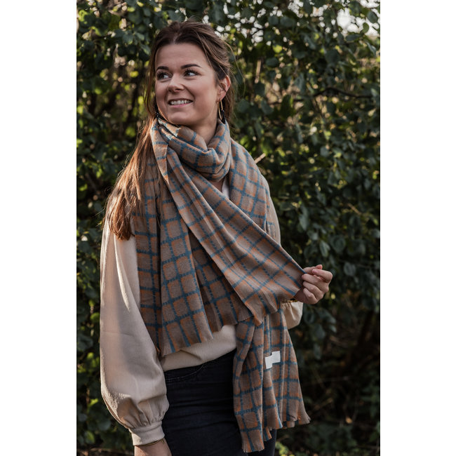 By Shir Sjaal faux cashmere Sherwood Blue