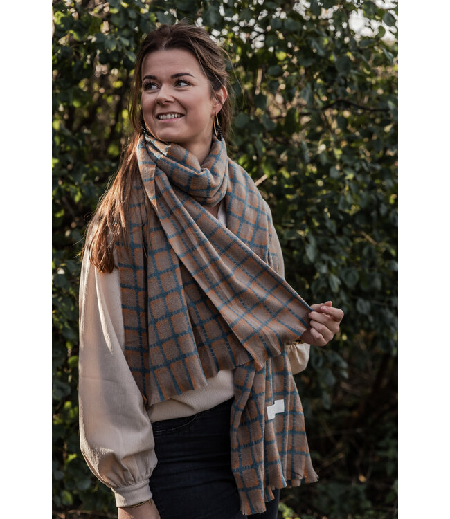 By Shir Sjaal faux cashmere Sherwood Blue