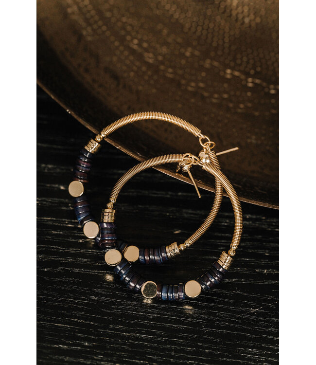 By Shir Oorbellen luxe Jody zwart