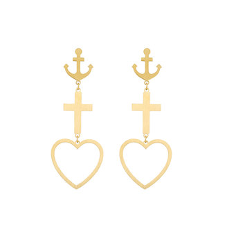 By Shir Oorbellen luxe Hope Faith Love