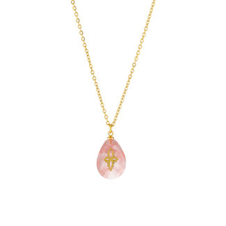 By Shir Indigo Rose Necklace
