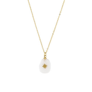 By Shir Indigo white chain