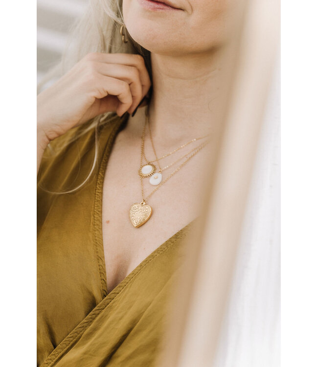 By Shir Indigo white chain