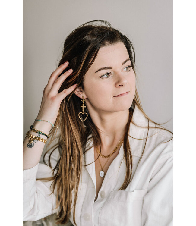 By Shir Earrings luxury Hope Faith Love