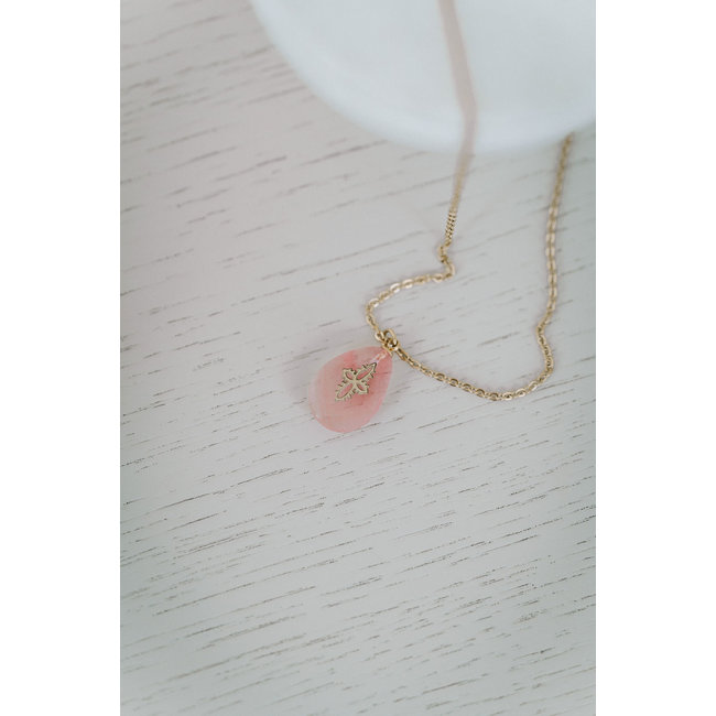 By Shir Indigo Rose Necklace