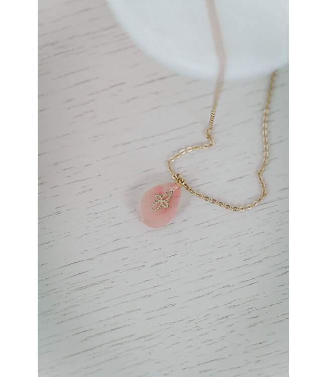 By Shir Indigo Rose Necklace