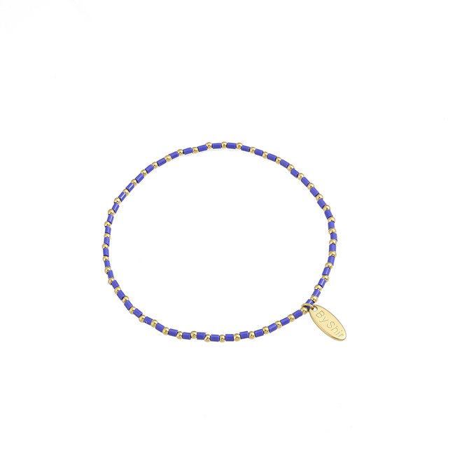 By Shir Armband Perlen Pfau Blau glitzert abwechselnd