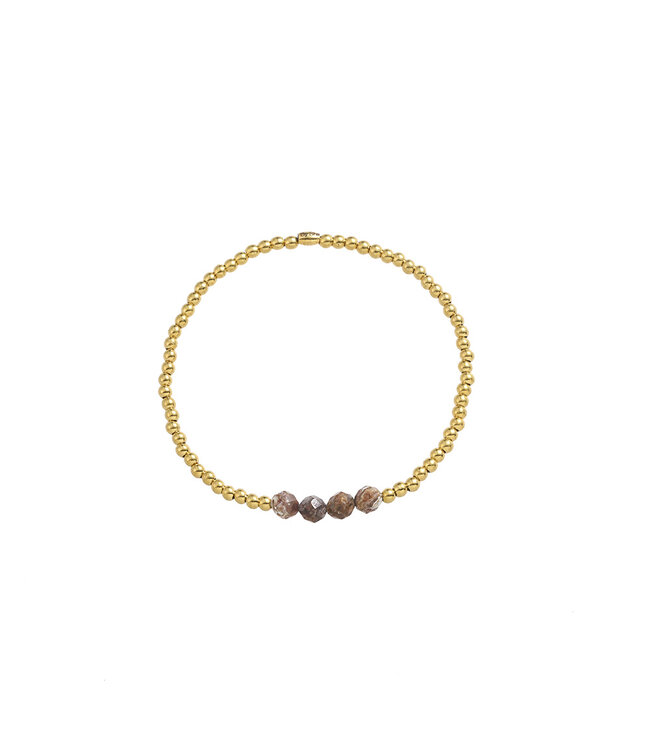 By Shir Bracelet kids beads with gemstones Picture Jasper