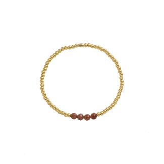 By Shir Bracelet kids beads with gemstones Goldstone