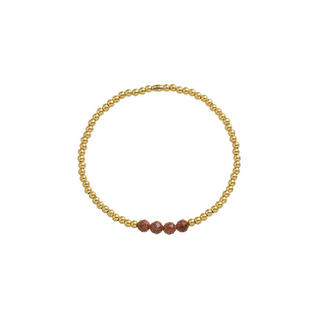 By Shir Armband für Kinder mit Edelsteinen aus Goldstein