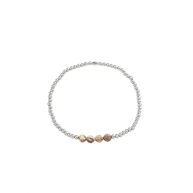 By Shir Armband kids kraaltjes met edelsteentjes Picture Jaspis edelstaal