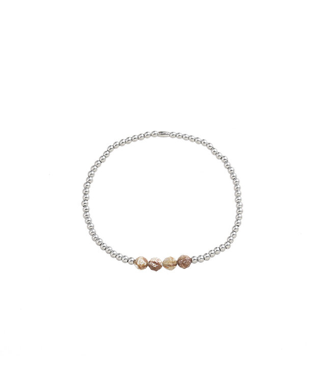 By Shir Armband kids kraaltjes met edelsteentjes Picture Jaspis edelstaal