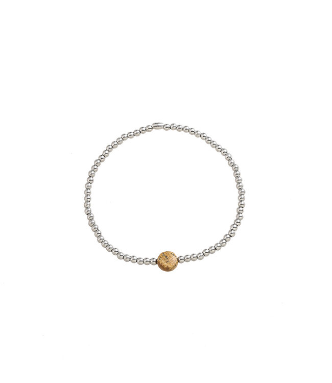 By Shir Armband kids kraaltjes met edelsteen Picture Jaspis edelstaal