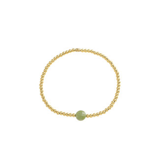 By Shir Bracelet kids beads with gemstone Jade Green