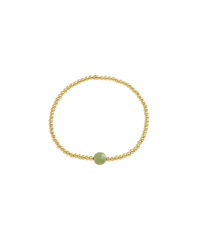 By Shir Bracelet kids beads with gemstone Jade Green