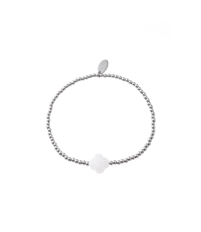 By Shir Bracelet beads clover white