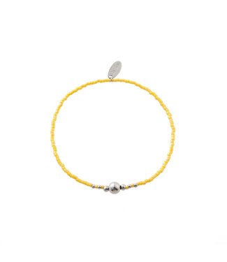 By Shir Yellow Dot bead bracelet.
