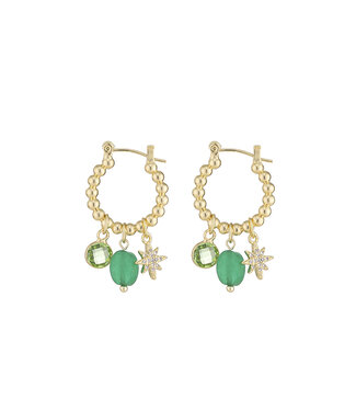 By Shir Oorbellen Luxe Mix Groen