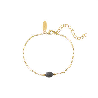 By Shir Armband edelsteen in doosje Labradoriet