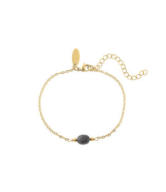 By Shir Armband edelsteen in doosje Labradoriet