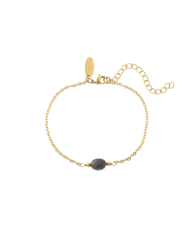 By Shir Armband edelsteen in doosje Labradoriet