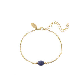 By Shir Armband edelsteen in doosje Lapis Lazuli