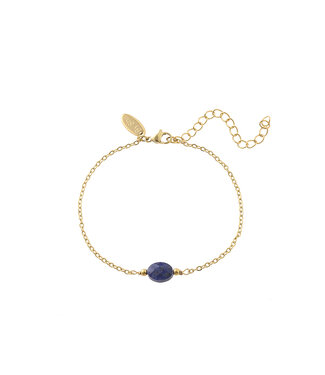 By Shir Armband edelsteen in doosje Lapis Lazuli