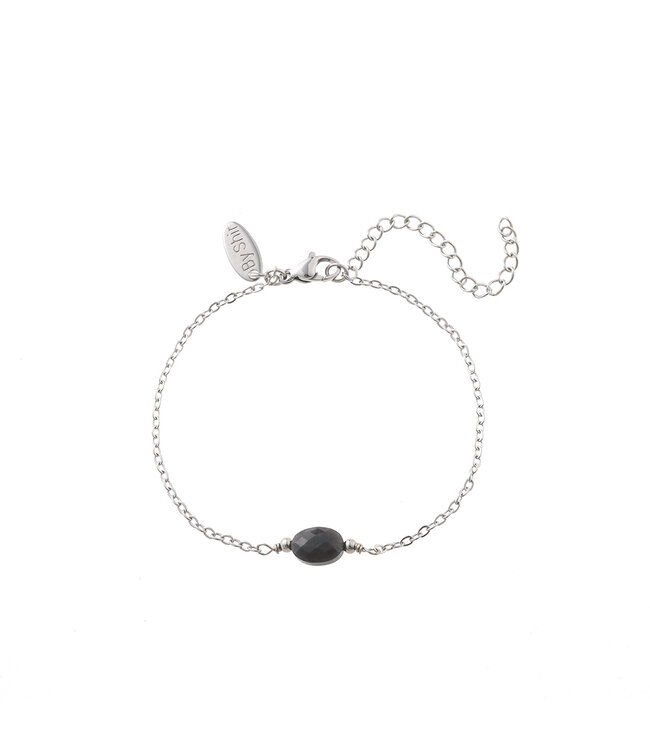 By Shir Armband edelsteen in doosje Labradoriet