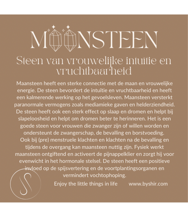 By Shir Armband edelsteen in doosje Maansteen