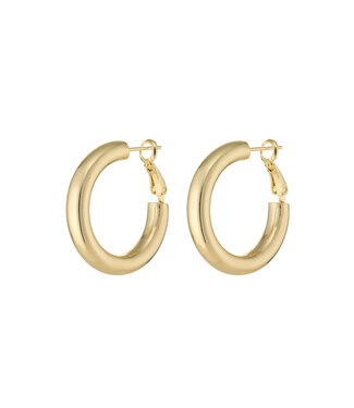 By Shir Earrings luxury Chunky Hoop XS