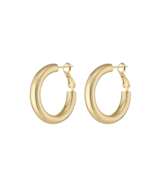 By Shir Luxuriöse Ohrstecker Chunky Hoop XS