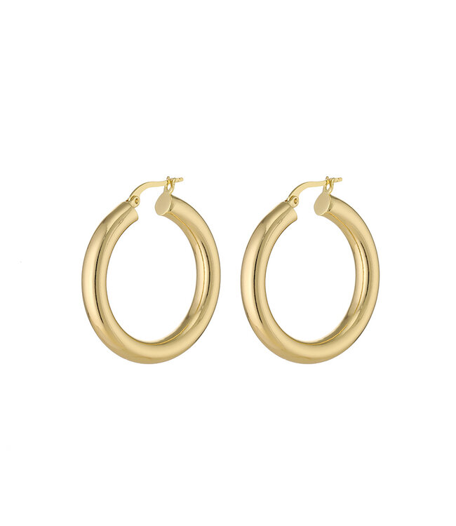 By Shir Earrings luxury Chunky Hoop M