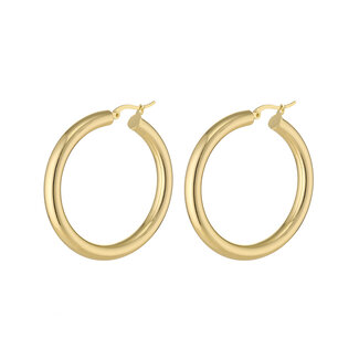 By Shir Oorbellen luxe Chunky Hoop L
