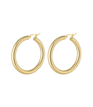 By Shir Oorbellen luxe Chunky Hoop L
