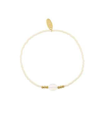 By Shir Bracelet beads off-white gemstone