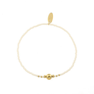 By Shir Armband Perlen offwhite Punkt
