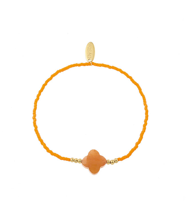 By Shir Bracelet beads orange clover