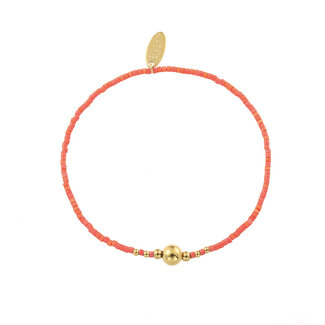 By Shir Armband Perlen Pfirsich Punkt